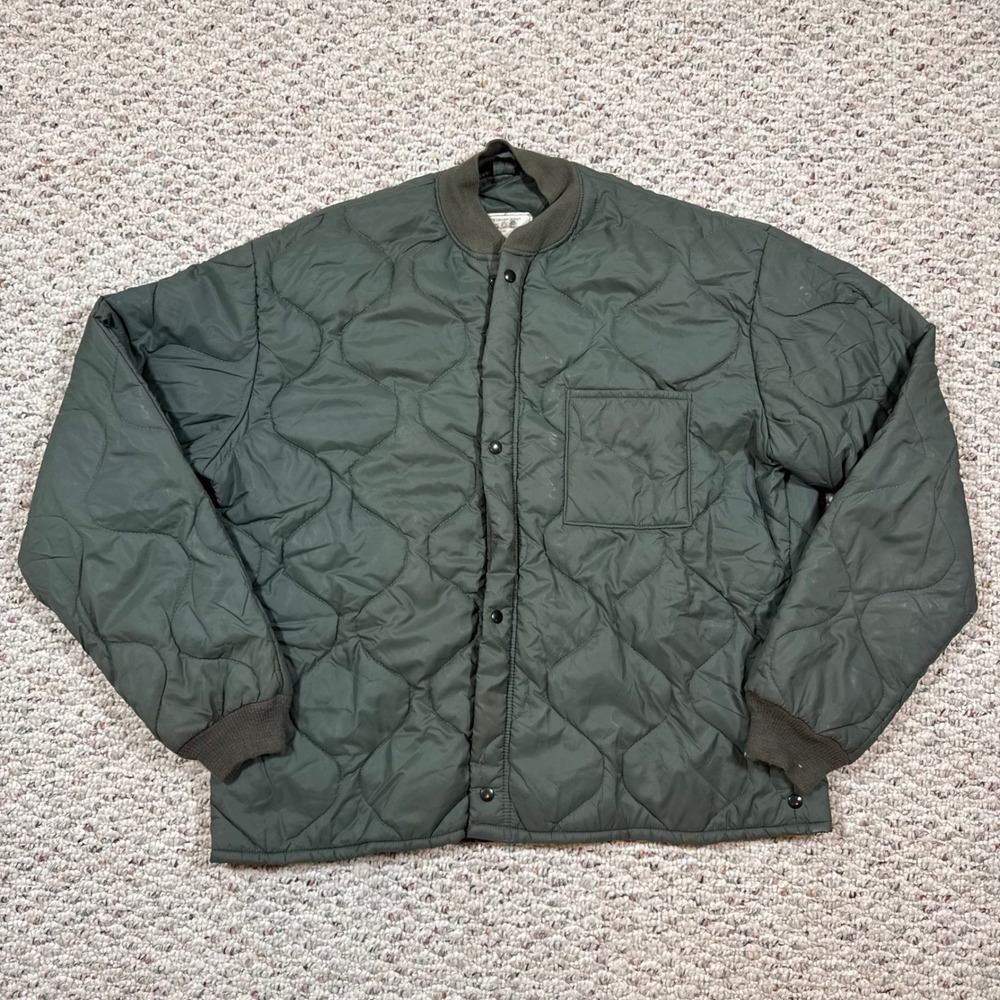 Vintage 1993 US Military CWU-9/P Flyer's Jacket Liner Olive Drab Green Large
